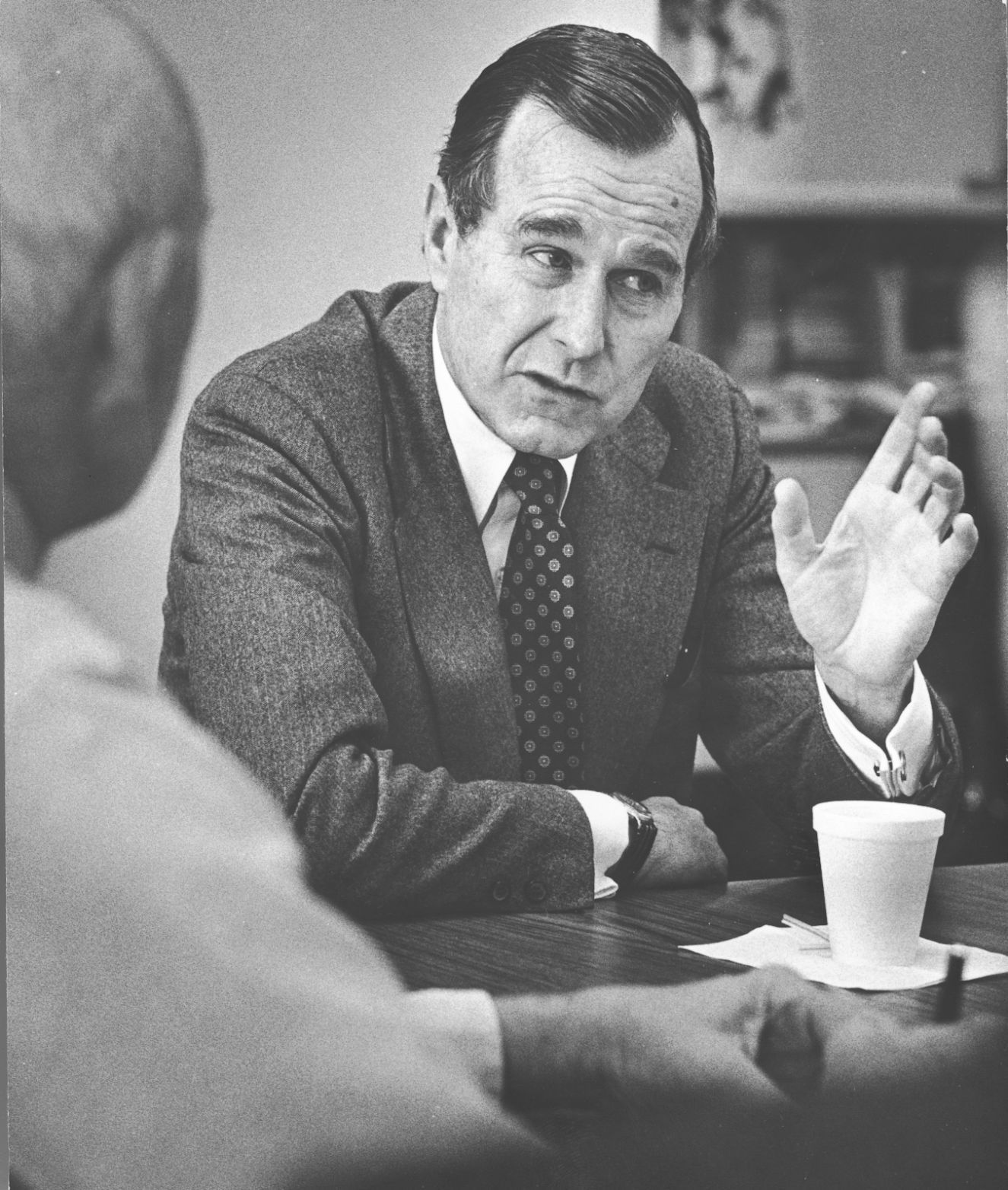 George H.W. Bush at the Wisconsin State Journal